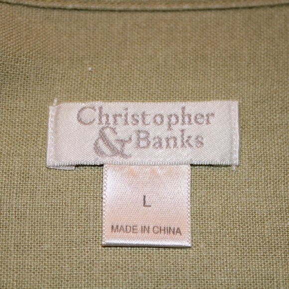Christopher Banks 3 piece capris -size L sage - Picture 5 of 11